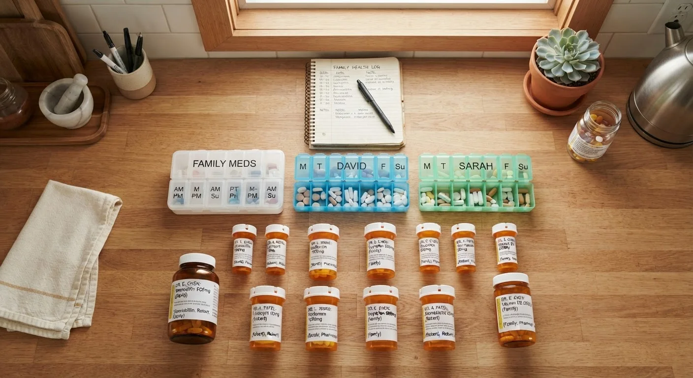 Managing Multiple Prescriptions in a Household: An Organisational Approach